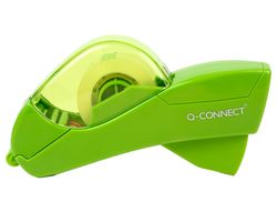 Portarrollo q-connect automatico plastico verde para cintas de 12 y 19 mm incluye 2 cintas