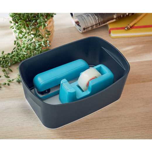 Portarrollo sobremesa leitz cosy plastico para cintas 33 mt color azul