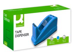 Portarrollo sobremesa q-connect plastico para cinta de 33 mt color azul 135x58x60 mm