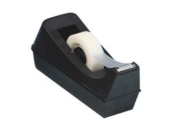 Portarrollo Sobremesa Q-Connect Plastico para Cinta de 33 Mt Negro