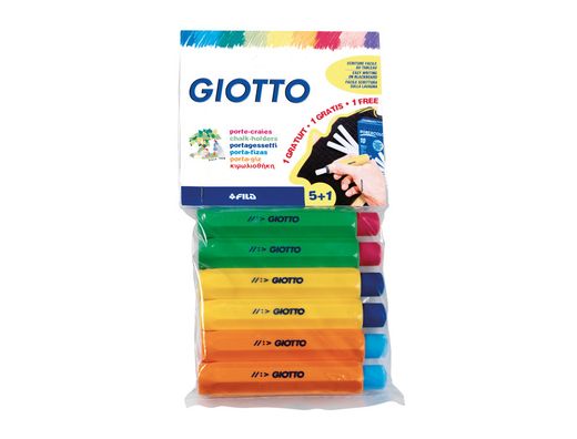 Portatizas Plastico Giotto Blister de 5 + 1 de Regalo