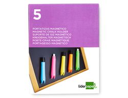 Portatizas plastico liderpapel magnetico colores surtidos caja de 5 unidades