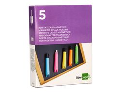 Portatizas plastico liderpapel magnetico colores surtidos caja de 5 unidades