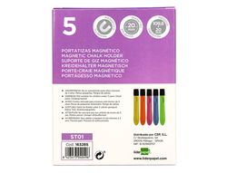Portatizas plastico liderpapel magnetico colores surtidos caja de 5 unidades