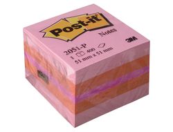 POST-IT CUBO notas adhesivas 400h Rosa 51x51mm 2051-P