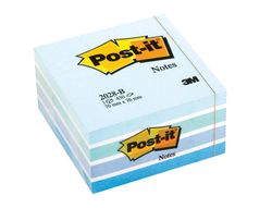 POST-IT CUBO notas adhesivas 450h 76x76mm Acuarela azul 2028B