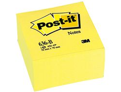 POST-IT CUBO notas adhesivas 450h 76x76mm Amarillo 636-B