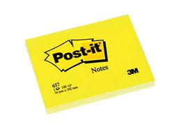 POST-IT Notas adhesivas 100h Amarillo 76 x 102 mm Ref.657