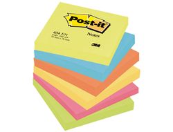 POST-IT Notas adhesivas Gama Energia Pack 6 blocs 100h Colores surtidos 76x76mm