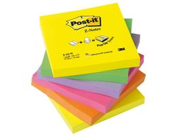 POST-IT Notas Z-Notes Pack 6 blocs Neon surtidos 76x76mm Ref.FT510089939
