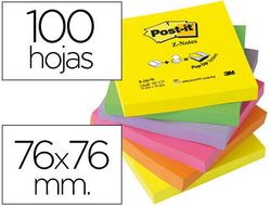 POST-IT Notas Z-Notes Pack 6 blocs Neon surtidos 76x76mm Ref.FT510089939