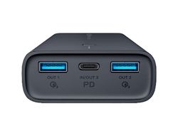 Powerbank veger 10000mah negra usb-c/2 usb-a enchufe plegable