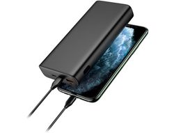 Powerbank veger 20000mah negra 2usb-c/usb-a leds de carga