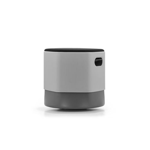 Puff Soft Seating Regulable. Color Gris/Negro