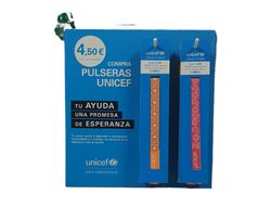 Pulsera de tela unicef expositor de 30 unidades surtidas