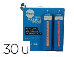 Pulsera de tela unicef expositor de 30 unidades surtidas