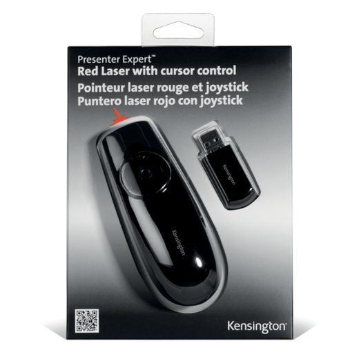 Presentador-puntero Kensington Expert laser rojo y joystick