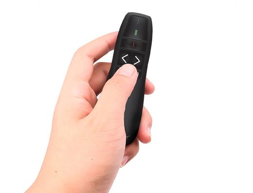 Puntero laser q-connect para presentaciones 5 botones alcance 20 mt micro usb