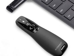 Puntero laser q-connect para presentaciones 5 botones alcance 20 mt micro usb