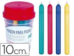 Punzon Plastico de Color -Con Punta de Acero Latonado