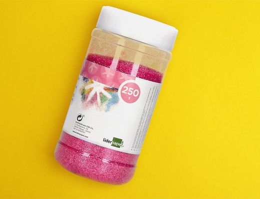 Purpurina liderpapel fantasia color metalico rosa pastel bote de 250 gr