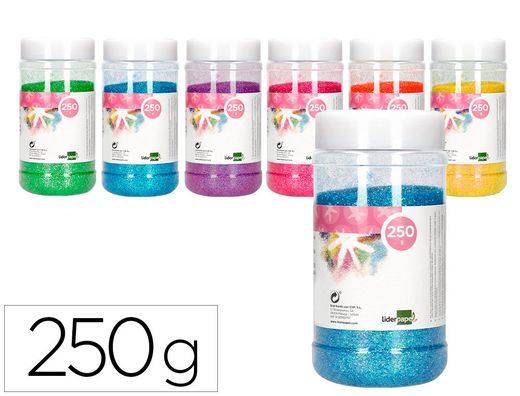 Purpurina liderpapel fantasia colores metalicos pasteles surtidos bote de 250 gr