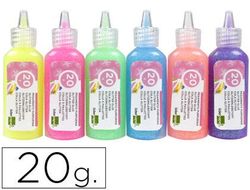 Purpurina Pegamento Liderpapel Fantasia Colores Metalicos Pasteles Bote de 20 Gr