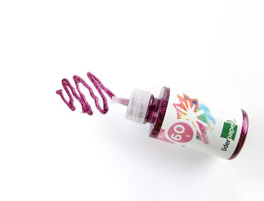 Purpurina Pegamento Liderpapel Fantasia Colores Metalicos Surtidos Bote de 60 Gr