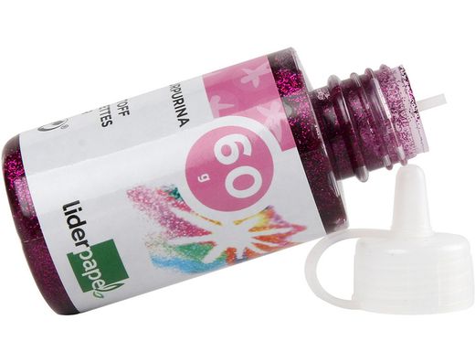 Purpurina Pegamento Liderpapel Fantasia Colores Metalicos Surtidos Bote de 60 Gr