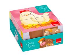 Puzle goula cubos de carton 6 escenas diferentes 4 piezas