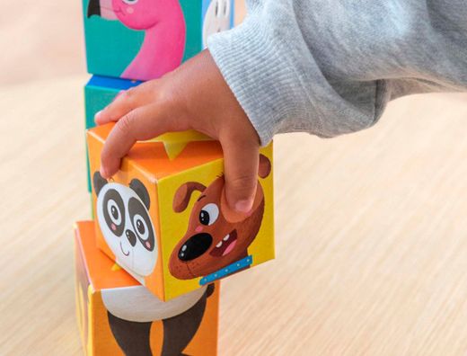 Puzle goula cubos de carton apilables match&mix 6 piezas