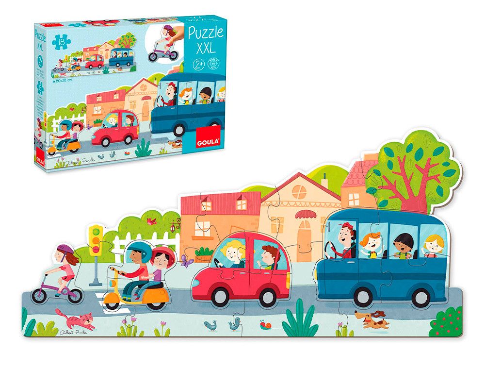 Puzle goula xxl vehiculos 18 piezas