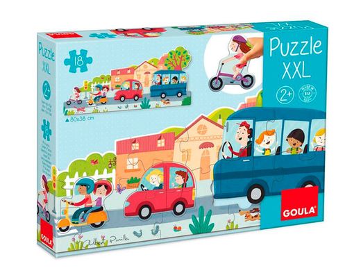 Puzle goula xxl vehiculos 18 piezas