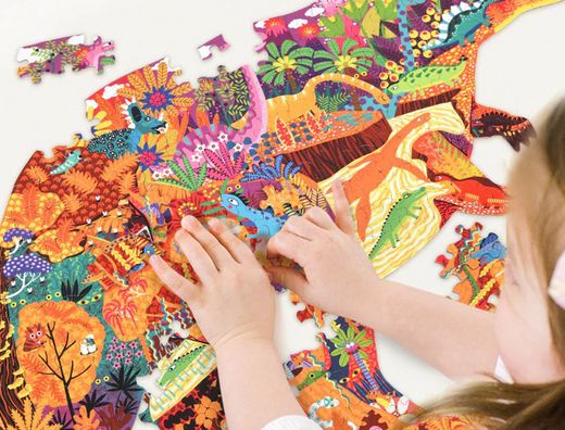 Puzle mideer mundo de dinosaurios con forma animal grande 280 piezas