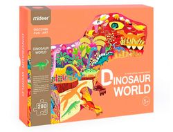 Puzle mideer mundo de dinosaurios con forma animal grande 280 piezas