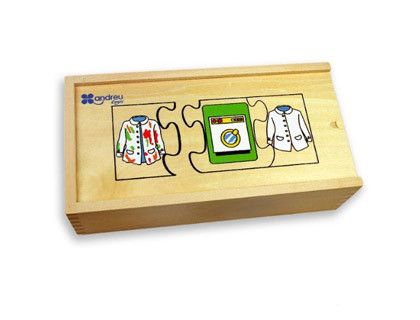 Puzzle andreutoys madera secuencias temporales 10 puzzles 24x12x6,5 cm
