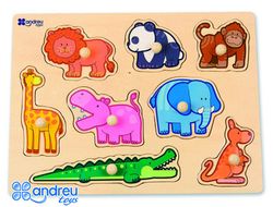 Puzzle andreutoys madera selva 8 piezas