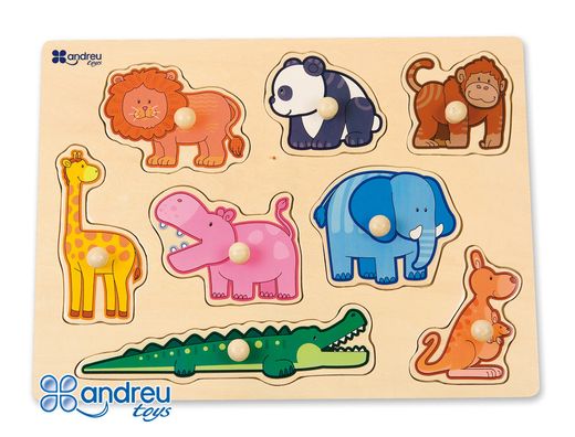 Puzzle andreutoys madera selva 8 piezas