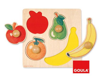 Puzzle diset 4 piezas frutas