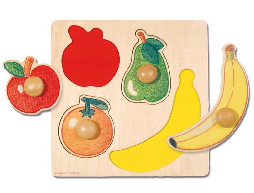 Puzzle diset 4 piezas frutas