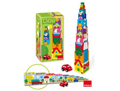 Puzzle Diset Cubos Apilables Coche