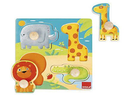 Puzzle goula animales selva 4 piezas