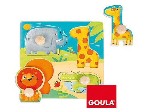 Puzzle goula animales selva 4 piezas