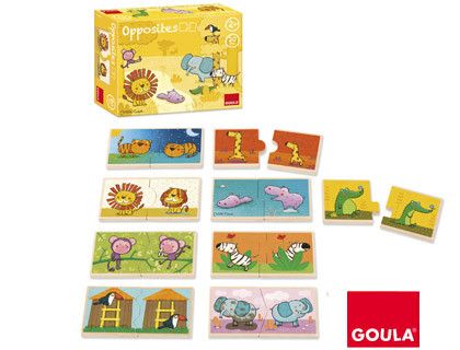 Puzzle goula madera 20 piezas contrarios leo el rey de la selva