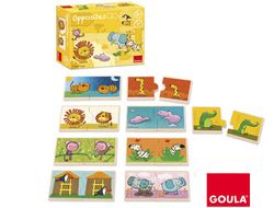 Puzzle goula madera 20 piezas contrarios leo el rey de la selva