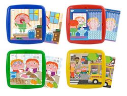 Puzzle miniland habito diarios set de 4 unidades 25 piezas