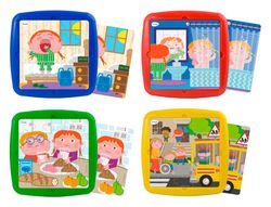 Puzzle miniland habito diarios set de 4 unidades 25 piezas