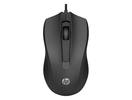 Raton hp 100 optico 1600 dpi 2 botones con cable color negro
