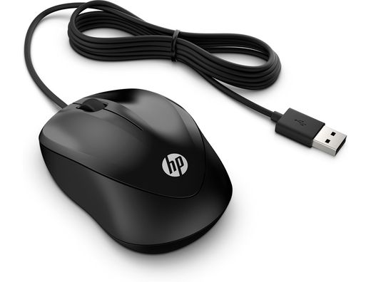 Raton hp 1000 inalambrico optico 1200 dpi 3 botenes con cable color negro