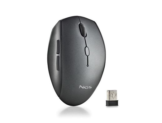 Raton ngs bee 800/1200/1600 dpi inalambrico 5 botones receptor usb-a 2,4 ghz color negro